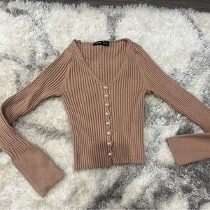 Pearl button sweater